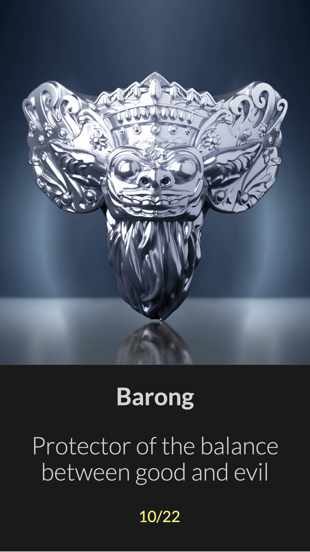 Barong silver pendant
