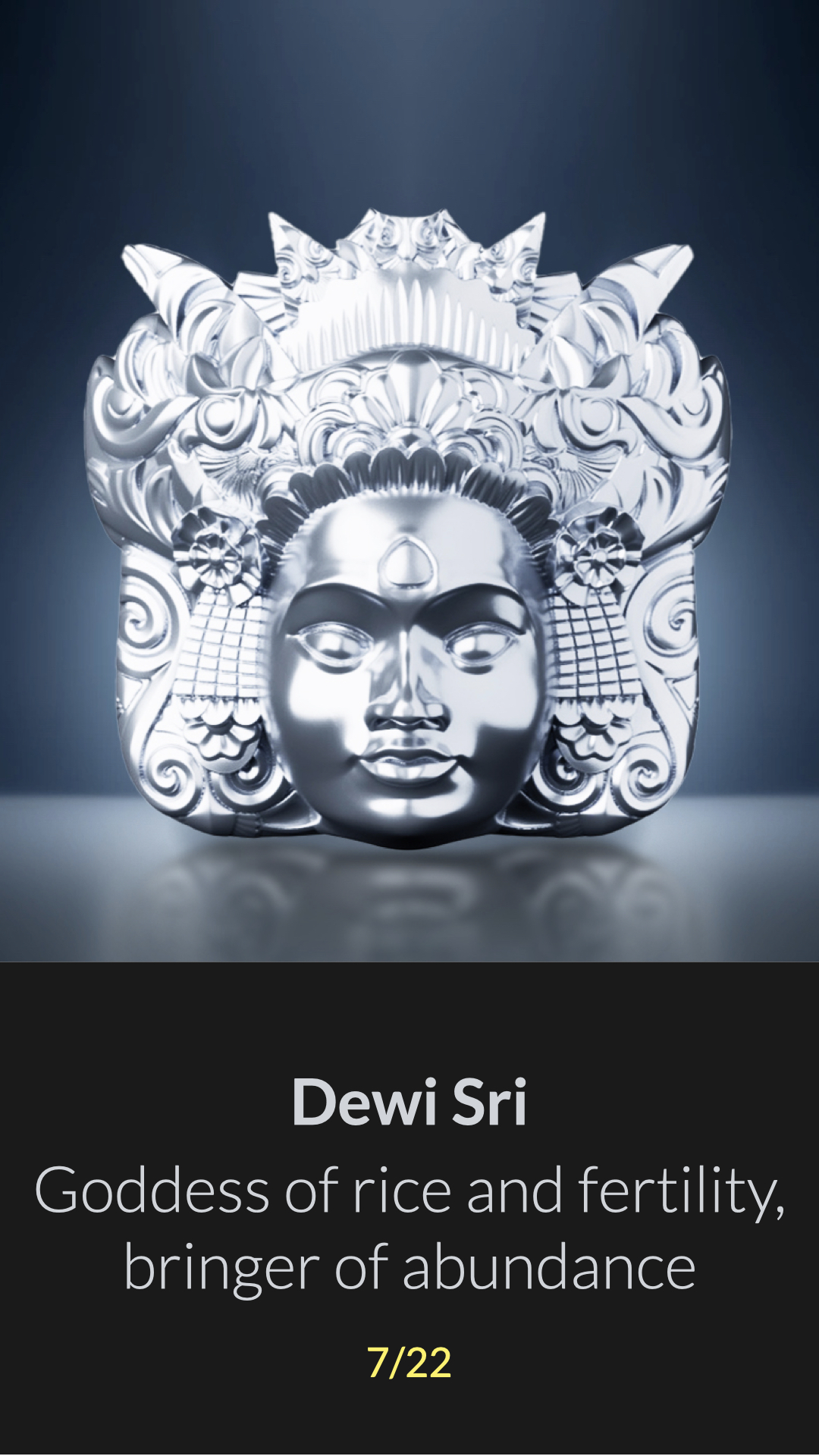 Dewi Sri silver pendant