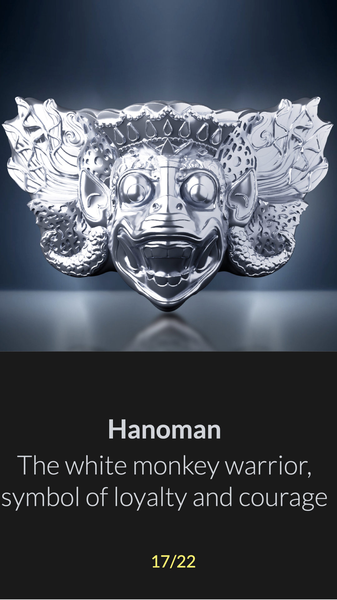 Hanoman silver pendant