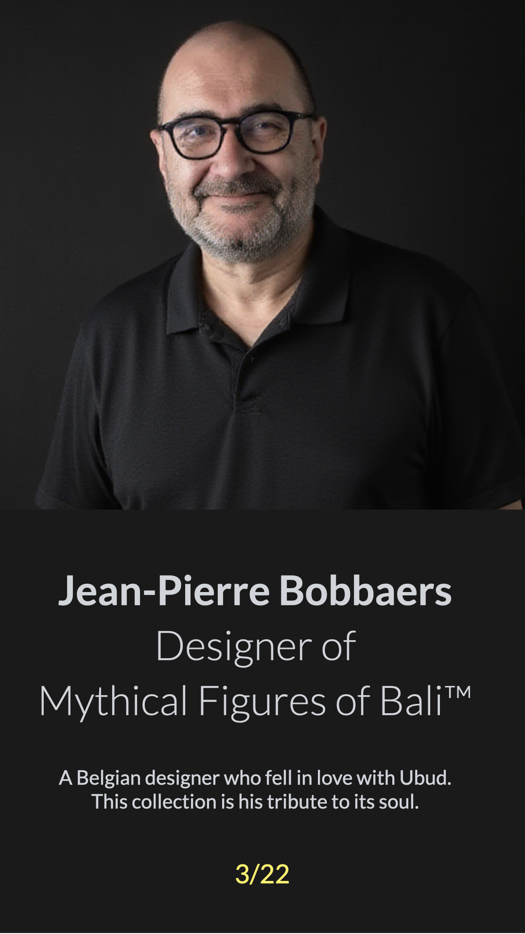 Jean-Pierre Bobbaers, founder and designer