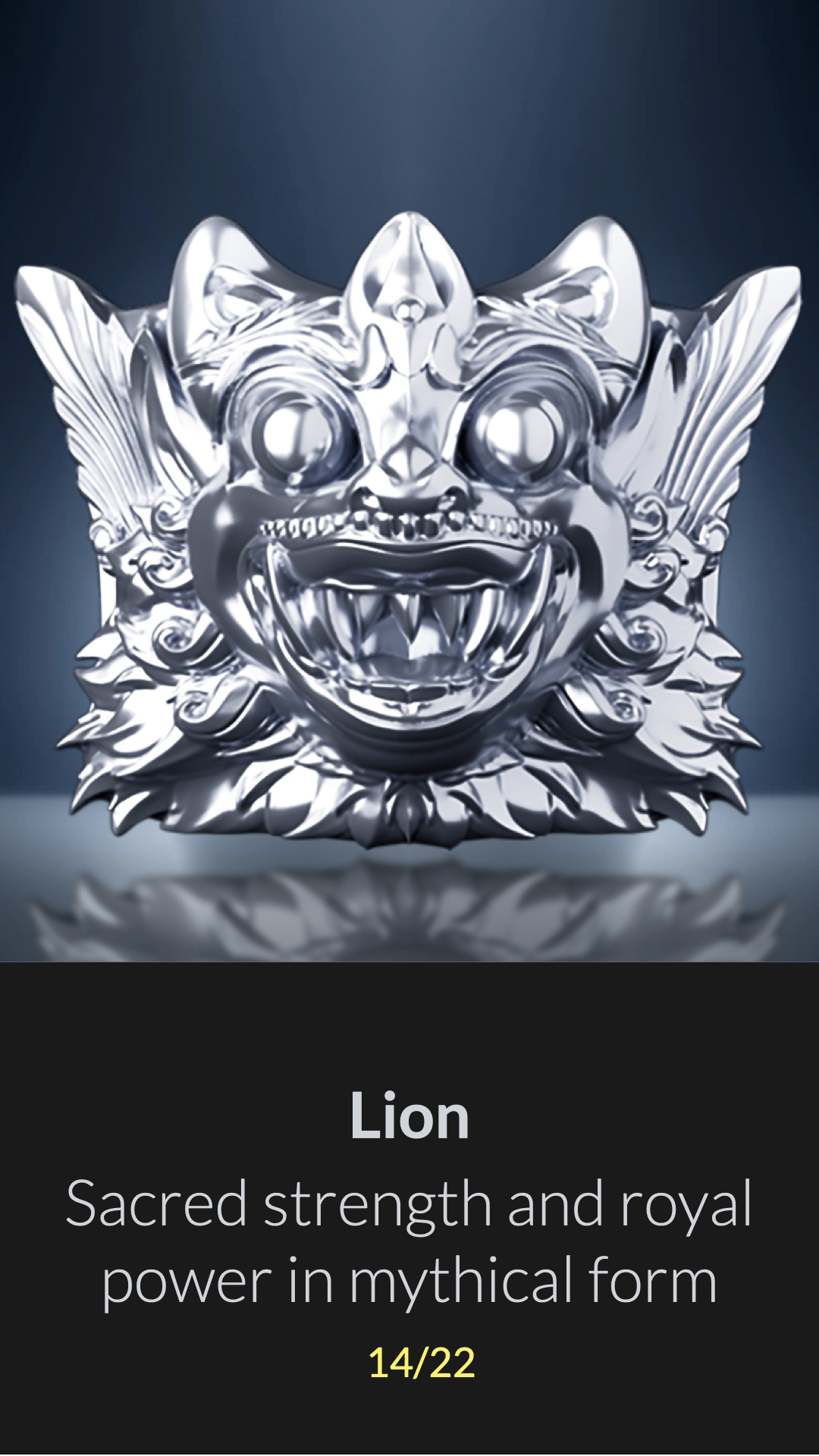 Lion silver pendant