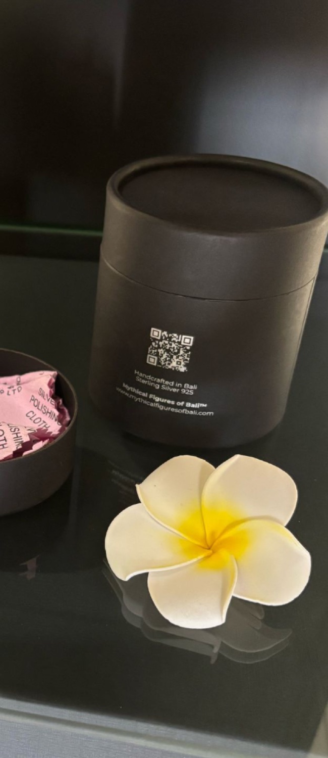 Mythical Figures of Bali black presentation packaging