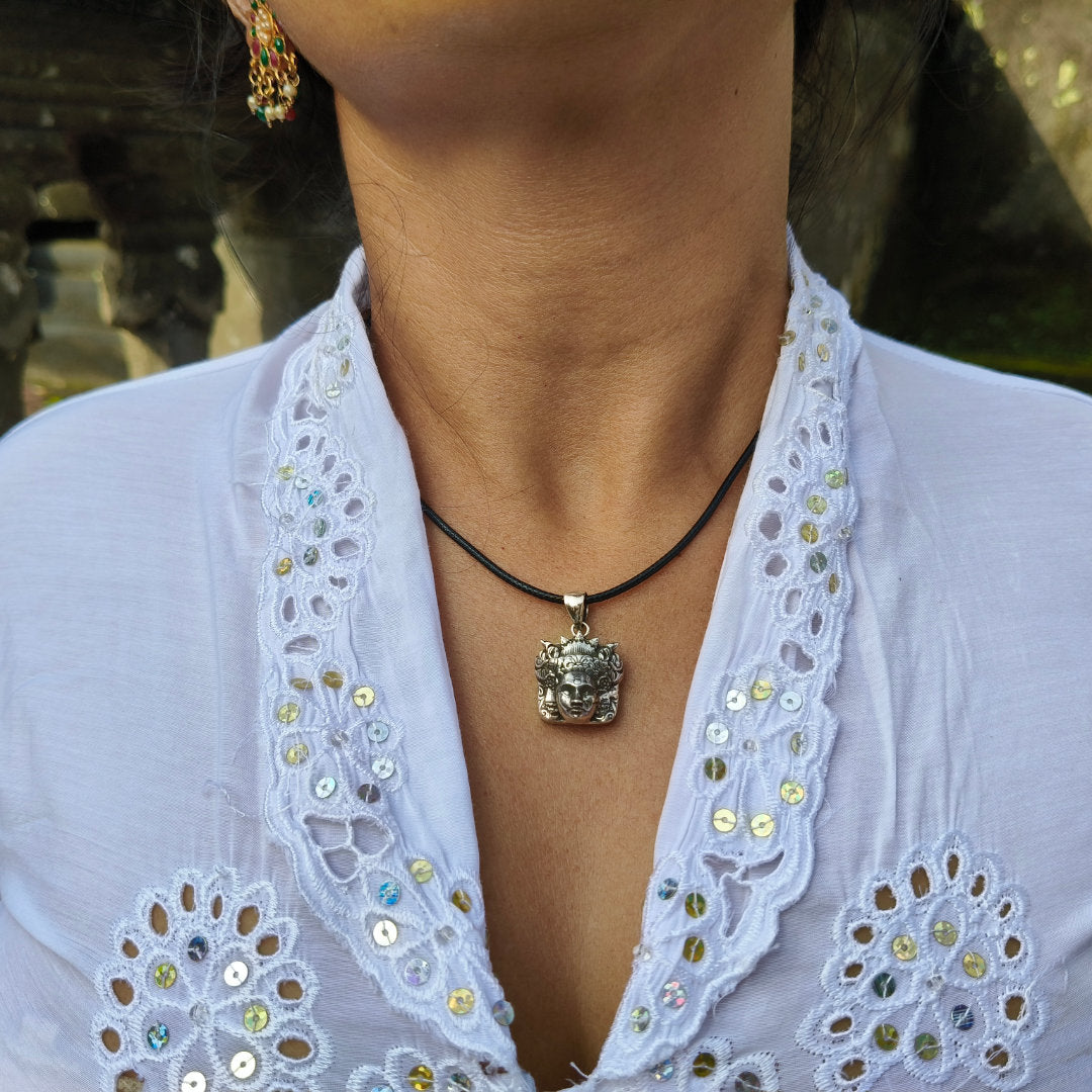 Dewi Sri pendant worn in Bali